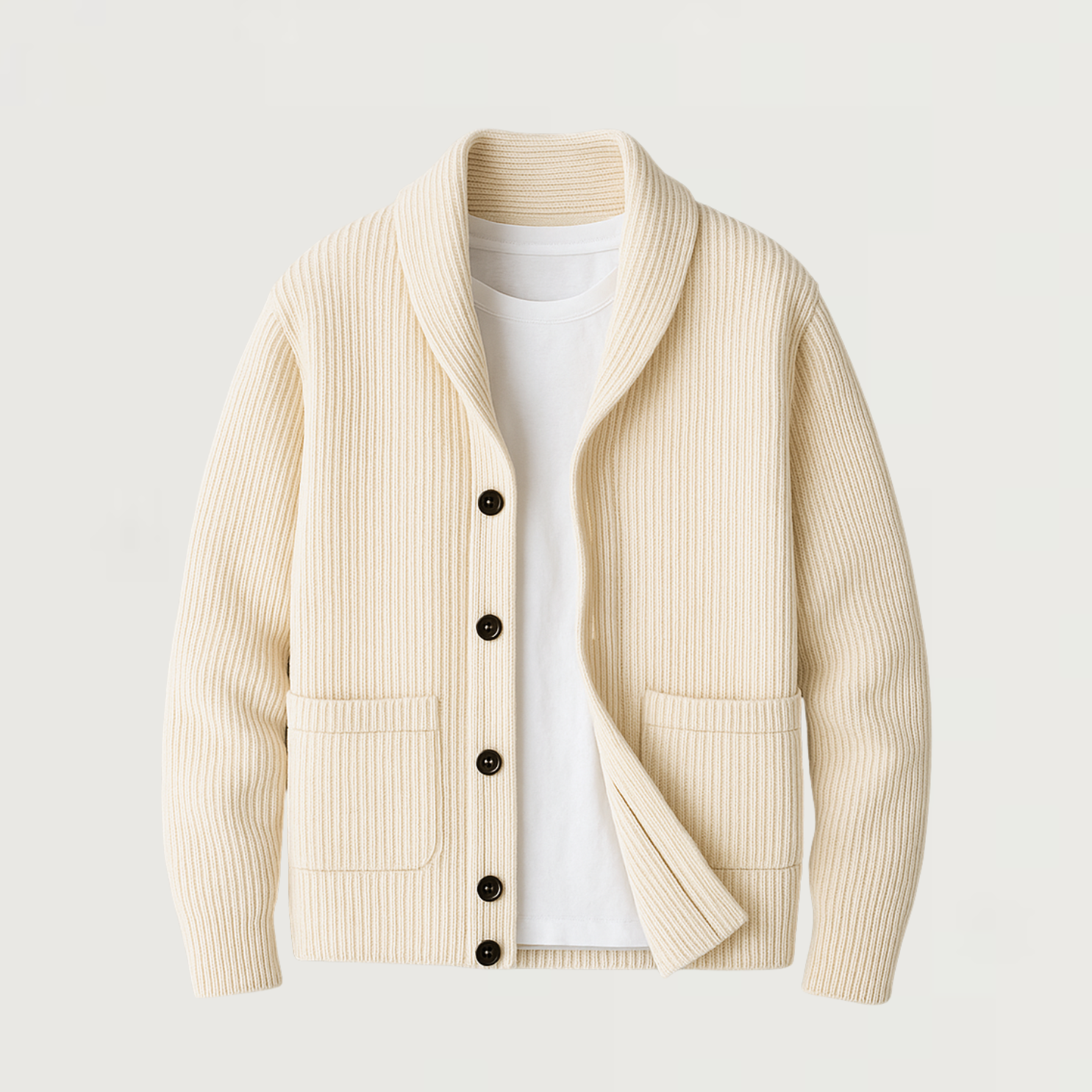 KAIEN|ショールカラー編みカーディガン